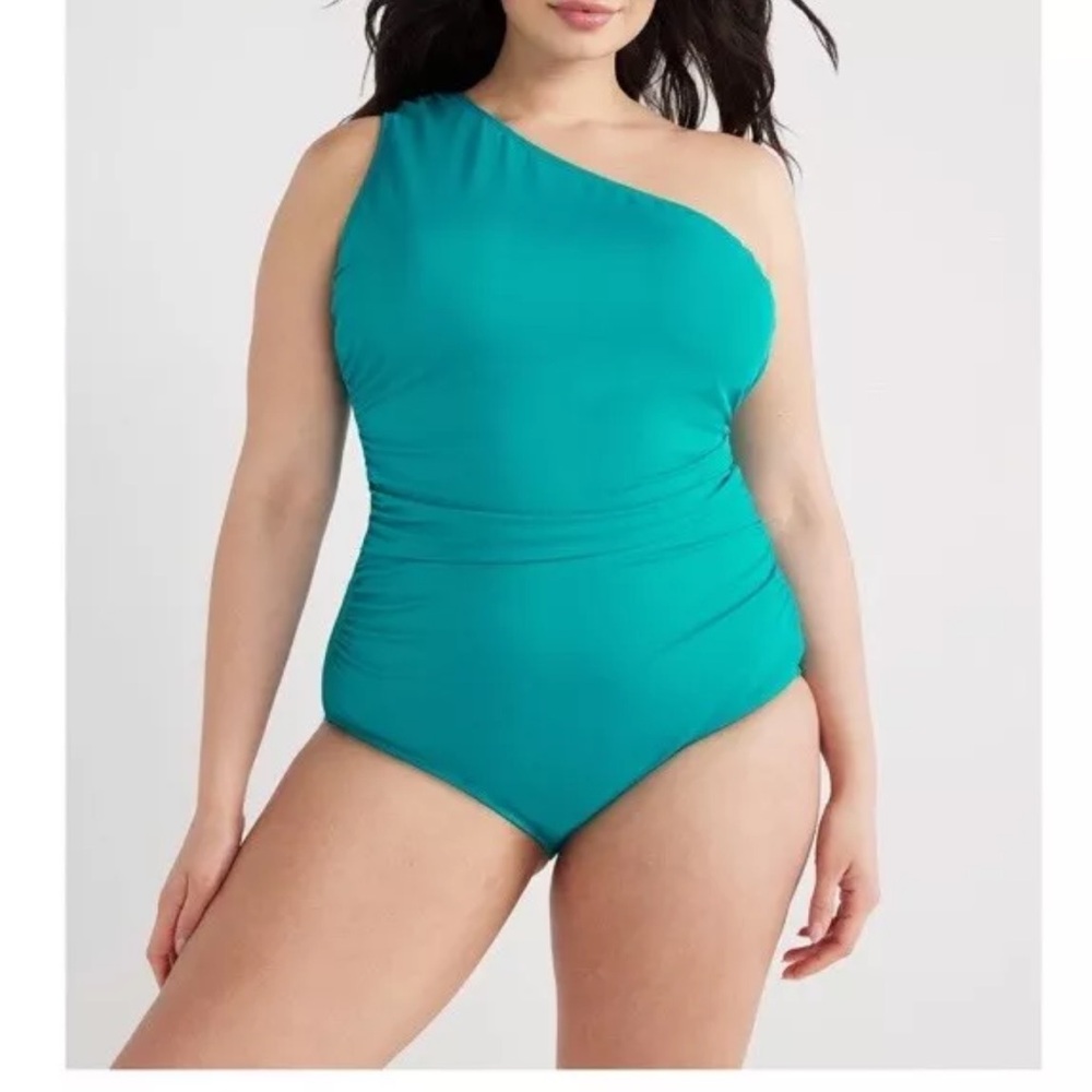 New Women's One Shoulder One Piece Swimsuit Tummy Control Bathing suit Size 3X